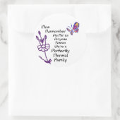 Sticker Rond Famille parfaitement normale (Sac)