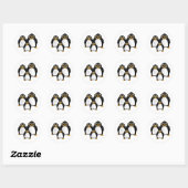 Sticker Rond Famille Penguin (Feuille)