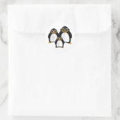 Sticker Rond Famille Penguin (Sac)