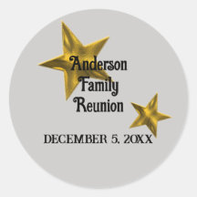 Famille Réunion Faire-part Gold Star Réserve Date