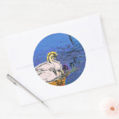 STICKER ROND FAMILLE SWAN (Enveloppe)