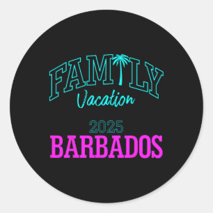 Sticker Rond Famille Vacay Squad Groupe Voyage Famille Vacances
