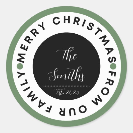 Sticker Rond Family Christmas (Devant)