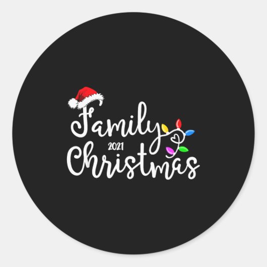 Sticker Rond Family Christmas 2021  (Devant)