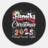 Sticker Rond Family Christmas 2025 Matching Outfit Xmas Squad S (Devant)