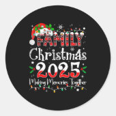Sticker Rond Family Christmas 2025 Matching Outfit Xmas Squad S (Devant)