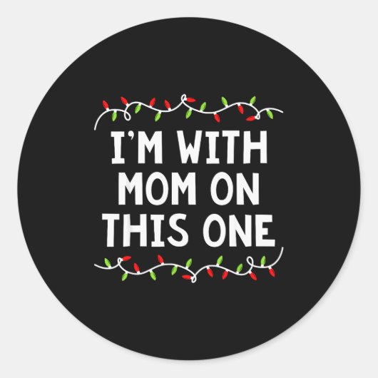 Sticker Rond Family Christmas Shirt I Don't Do Matching But I D (Devant)