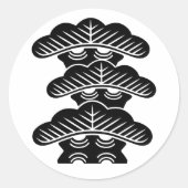 Sticker Rond [Family Crests] Right-aligned 3tiered pine trees (Devant)