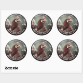 Sticker Rond Family Farm Custom Funny Chicken Modèle photo (Feuille)