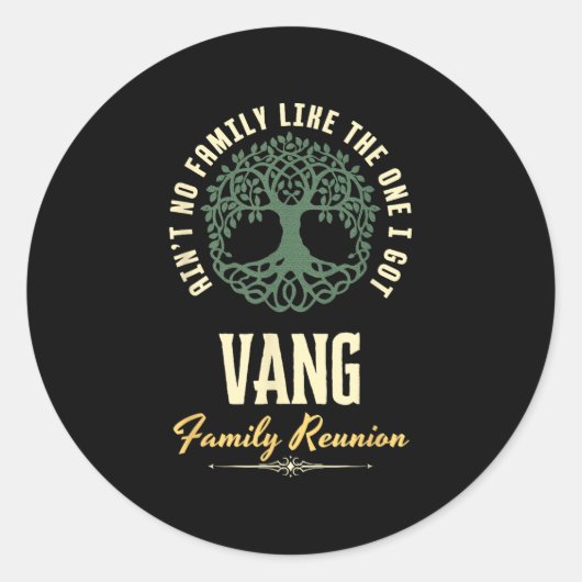 Sticker Rond Family Reunion 2025 Matching Design - Vang (Devant)