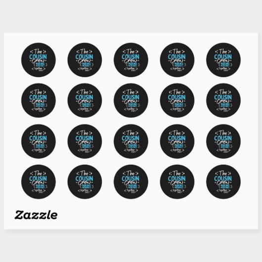 Sticker Rond Family Reunion Cousin Crew 2025 Faire des souvenir (Feuille)
