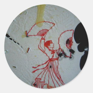 Sticker Rond "Fan Dancer 2"