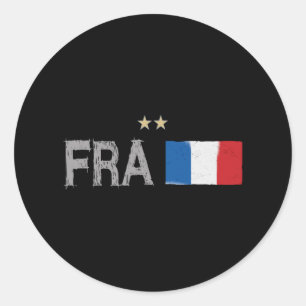 Sticker Rond Fan de football France Chemise Française