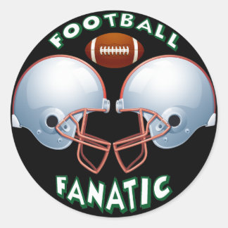 STICKER ROND FANATIQUE DE FOOTBALL