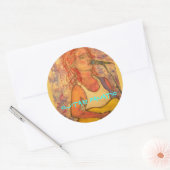 Sticker Rond Fanatique guitare (Enveloppe)