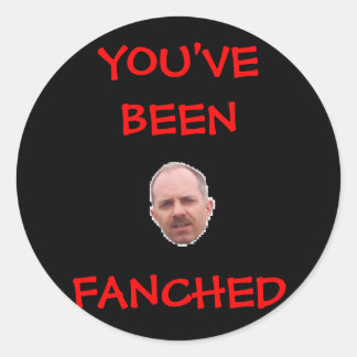 Sticker Rond Fancher head, TU AS ÉTÉ FANCHÉ