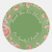 Sticker Rond Fancy Designer Floral (Devant)