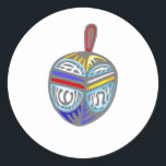 Sticker Rond Fancy Dreidel<br><div class="desc">rêve pour célébrer Channukkah.</div>
