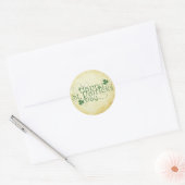 Sticker Rond Fancy Typographie Joyeux Saint Patrick's Day (Enveloppe)