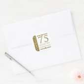 Sticker Rond Fancy Vintage 75e anniversaire (Enveloppe)
