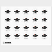 Sticker Rond Fangtastic Funny Halloween Pun (Feuille)