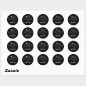 Sticker Rond Fangtastic Funny Halloween Pun Dark BG (Feuille)