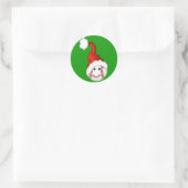 Sticker Rond Fans de baseball Noël (Sac)