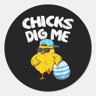 Sticker Rond Fantaisie Poussins Me Creuser Pour Hommes Garçons