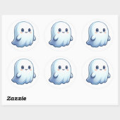 Sticker Rond Fantasma sonriente (Feuille)