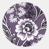 Sticker Rond Fantastic Flowers (Plum) Fine Art (Devant)