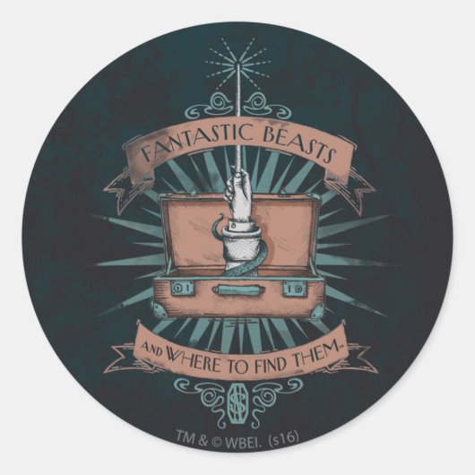 STICKER ROND FANTASTIQUE BEASTS ET WHERE TO FIND THEM™ (Devant)