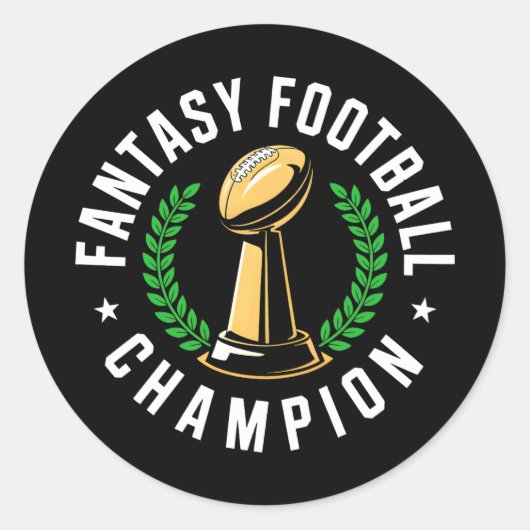 Sticker Rond Fantasy Football Champion (Devant)