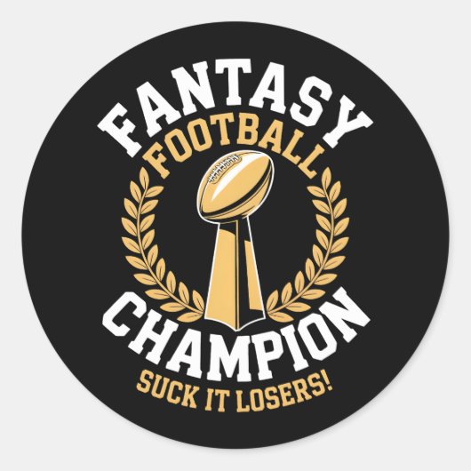 Sticker Rond Fantasy Football Champion (Devant)
