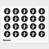 Sticker Rond Fantôme (Feuille)