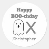 Sticker Rond Fantôme BOO-thday (Devant)