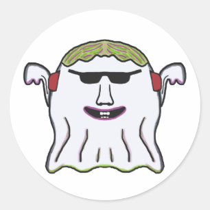 Sticker Rond Fantôme cool