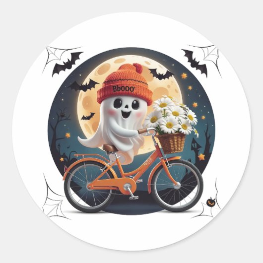 Sticker Rond Fantôme de cyclisme (Devant)