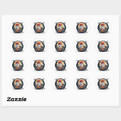 Sticker Rond Fantôme de cyclisme (Feuille)