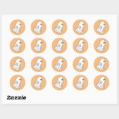 Sticker Rond Fantôme d'Halloween effrayant (Feuille)