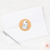 Sticker Rond Fantôme d'Halloween effrayant (Enveloppe)