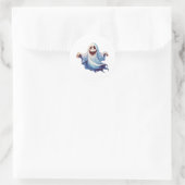 Sticker Rond Fantôme effrayant (Sac)