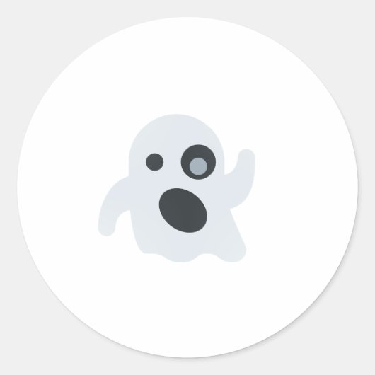 Sticker Rond fantôme émoji (Devant)