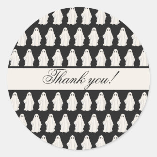 Sticker Rond Fantôme mignon effrayant