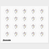 Sticker Rond fantôme patchwork bébé (Feuille)