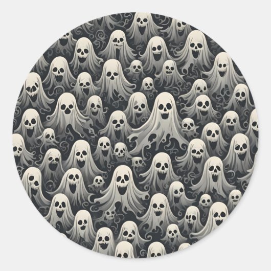 Sticker Rond Fantômes (Devant)