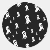 Sticker Rond Fantômes d'Halloween foncé (Devant)