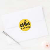 Sticker Rond Farang ♦ Étranger en langue thaï Script ♦ (Enveloppe)