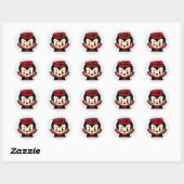 Sticker Rond Farce ou Friandise ! - Dracula (Feuille)