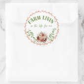 Sticker Rond Farm Livin' (Sac)