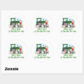 Sticker Rond Farm Livin' (Girl) (Feuille)